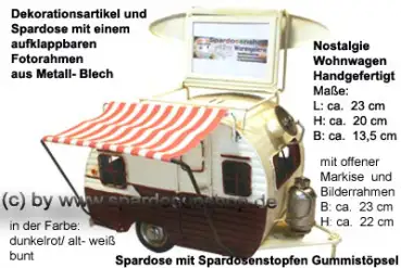 Nostalgie Wohnwagen dunkelrot A